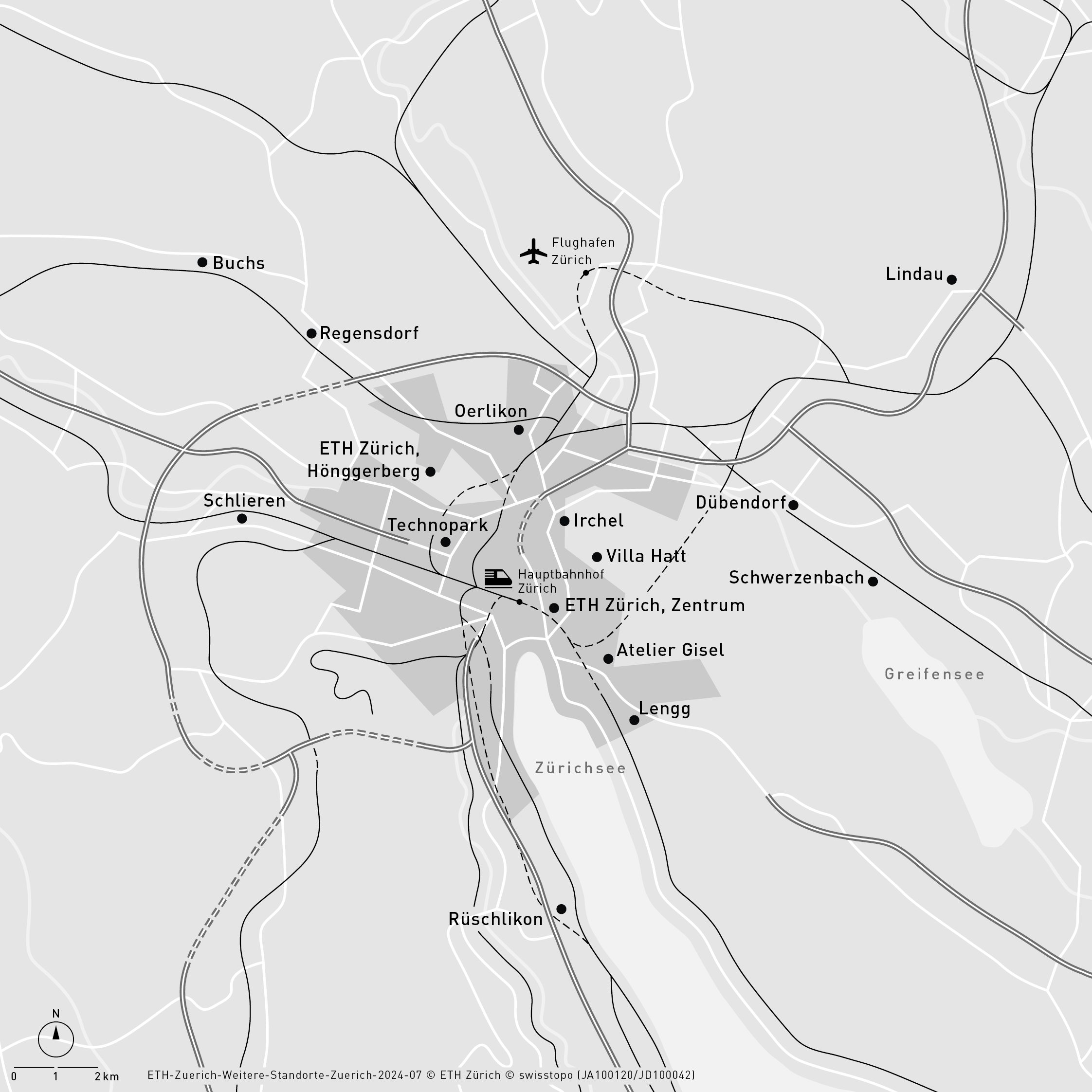 Vergrösserte Ansicht: Region Zürich