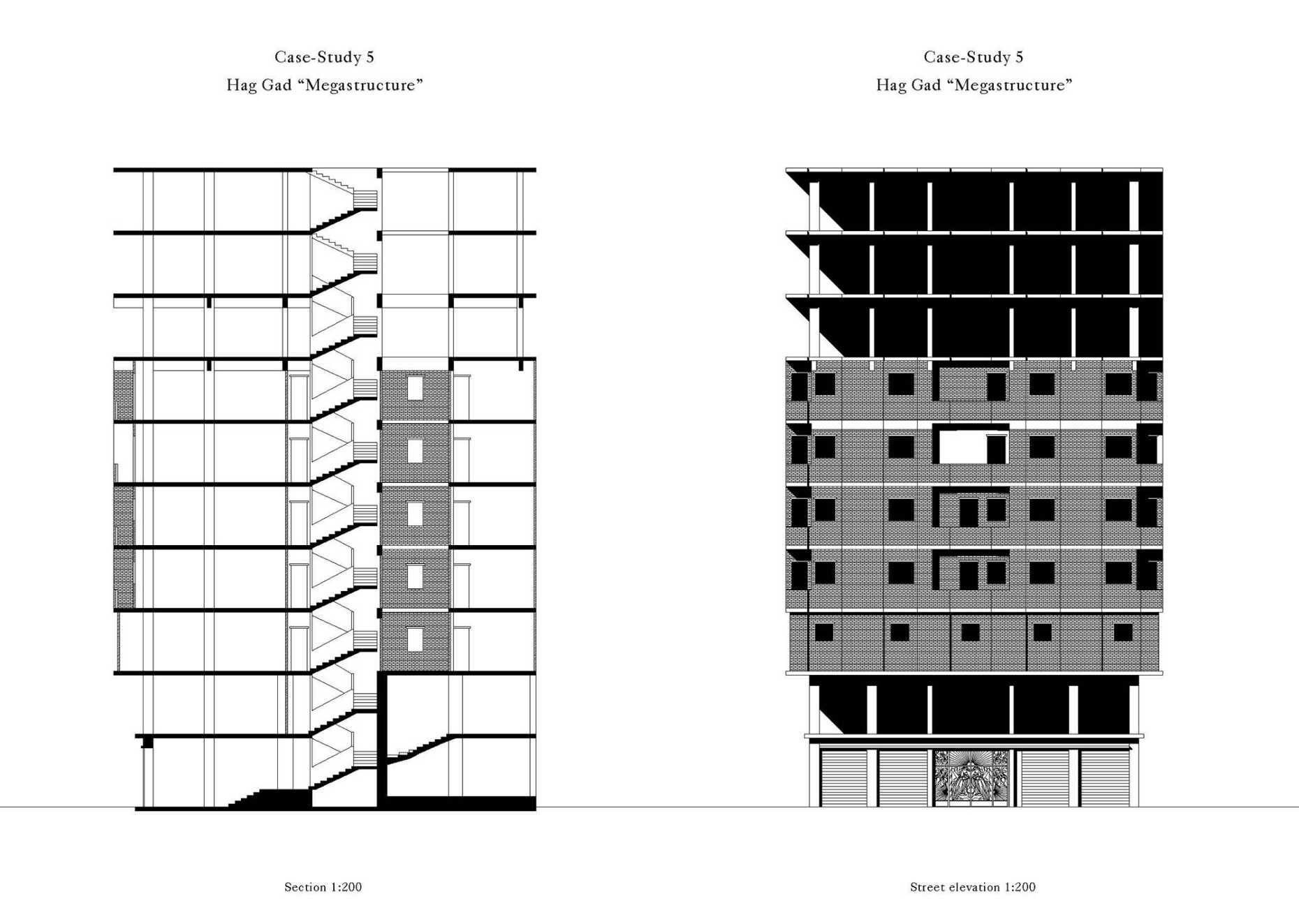 Enlarged view: Informal Response, Section and Elevation