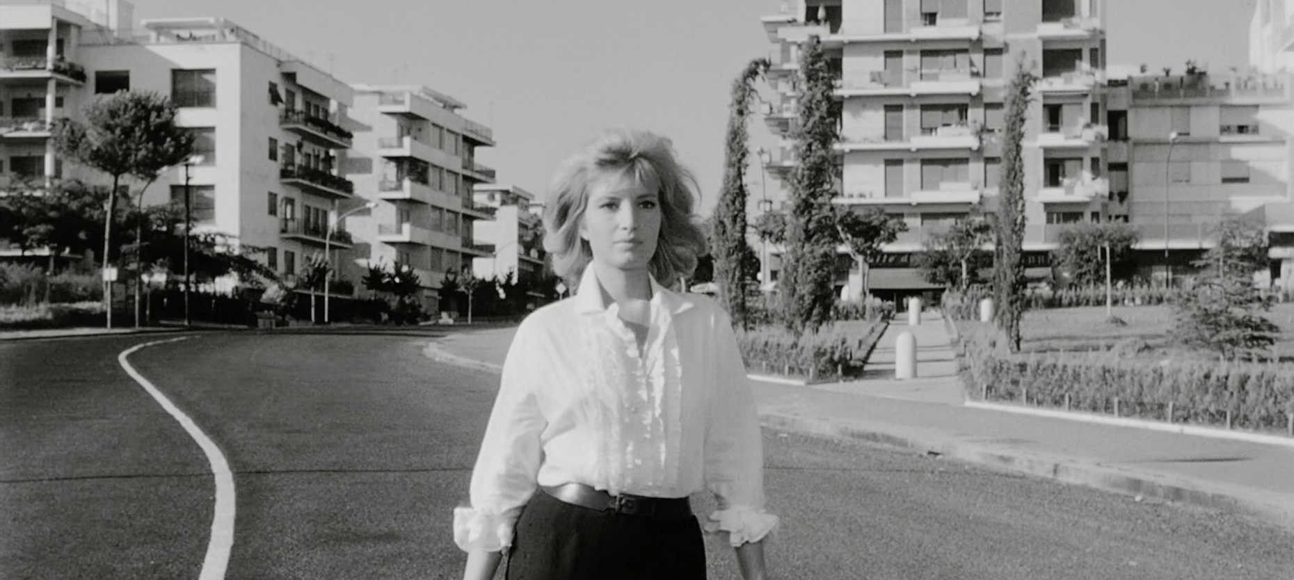 Monica Vitti in the streets of the EUR district - Michelangelo Antonioni, L’Eclisse, 1962