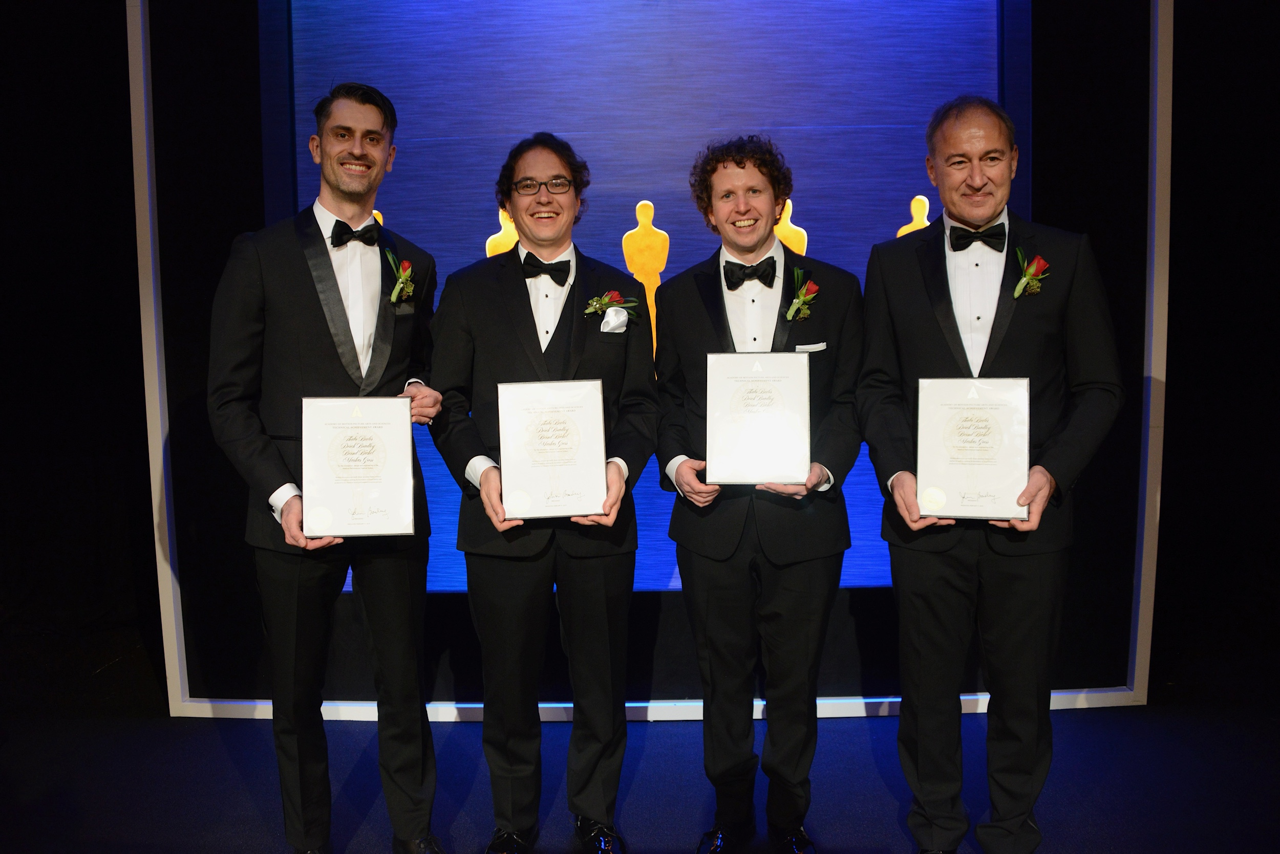Bernd Bickel, far left, at the Oscar awards ceremony.