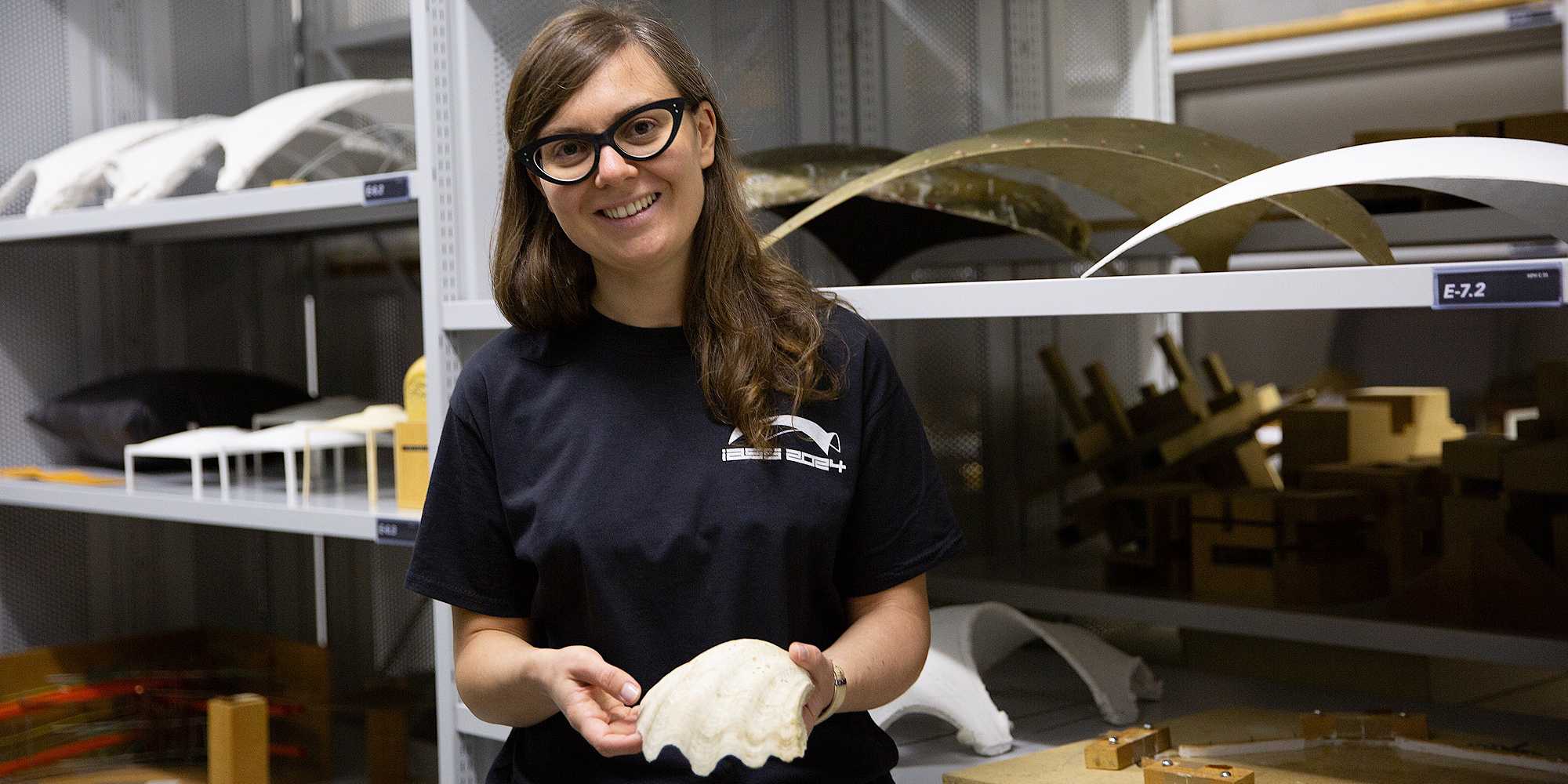 Giulia Boller in the Isler archive at ETH Zurich