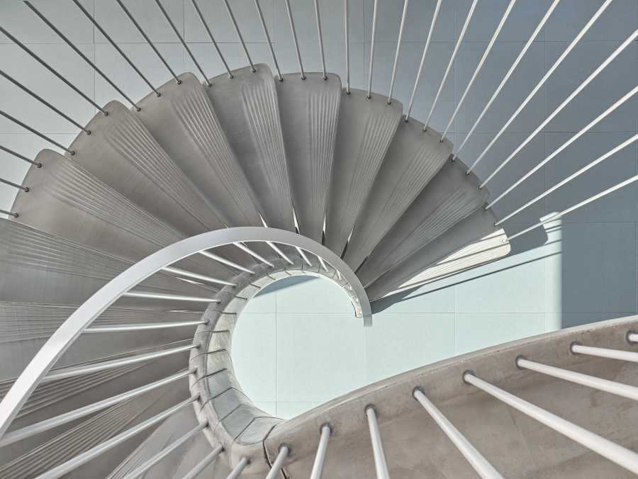 Enlarged view: Blick von oben auf die Treppe 